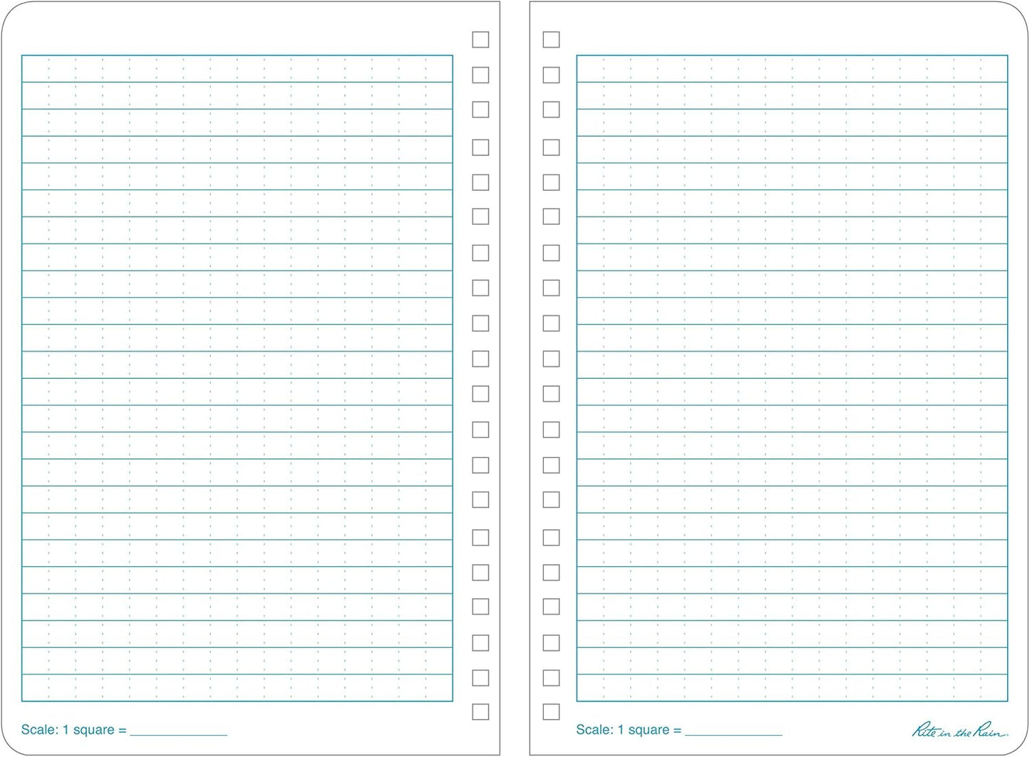 Weatherproof Side Spiral Notebook, 4.625" X 7", Yellow Cover, Universal Pattern, 3 Pack (No. 373L3)